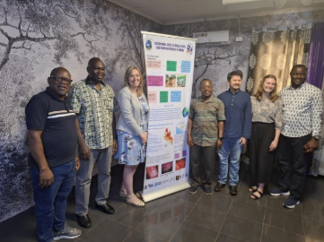 Anthony Bettee, Balla Musa Joof (Sightsavers), Anna Wickenden, Dr Moses Jeuronlon (WHO country office), Maneesh Phillip (Effect Hope), Ashley Preston (Unlimit Health), Emerson Rogers (NTD programme).